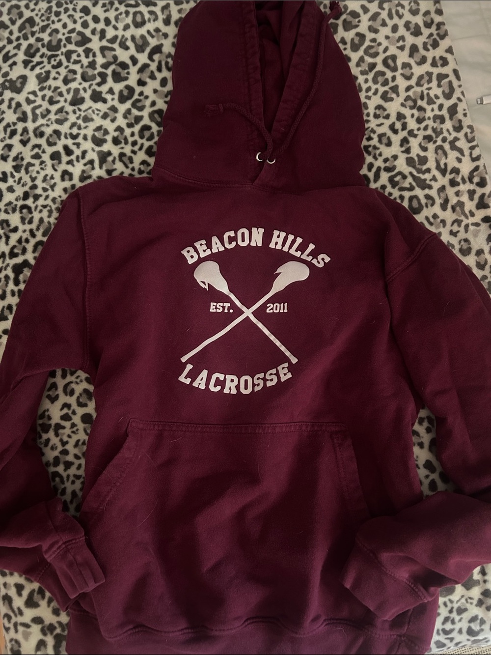 Beacon Hills Lacrosse Maroon Hoodie